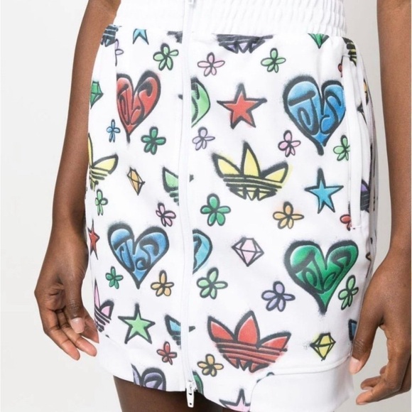 Jeremy Scott x Adidas Originals Monogram Skirt Sz S NWT - Picture 4 of 6